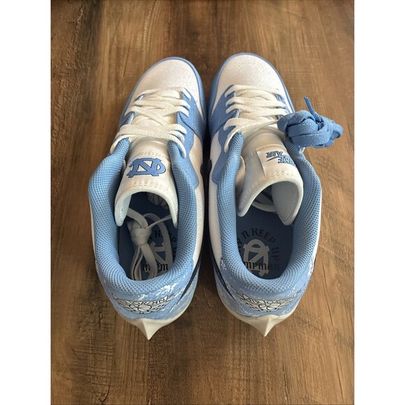 Nike Jordan 1 Low Vapor Edge UNC Blue PE Size 12 Football Cleats HF5570-140 - Picture 5 of 10